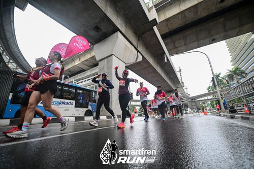 Race photo from Smartfren Run 2024