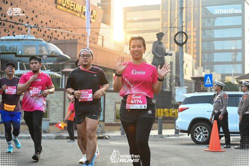 Race photo from Smartfren Run 2025 