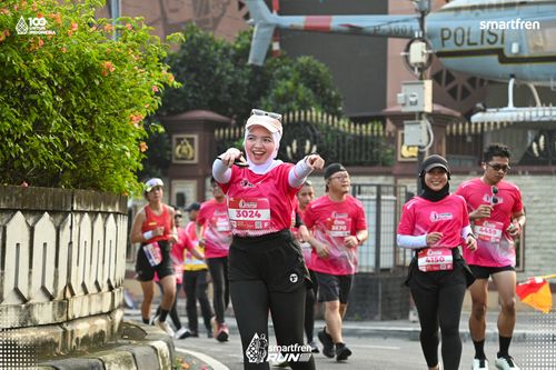 Race photo from Smartfren Run 2025 