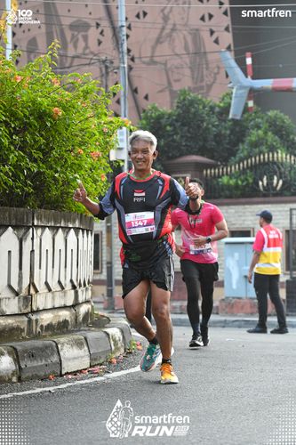 Race photo from Smartfren Run 2025 