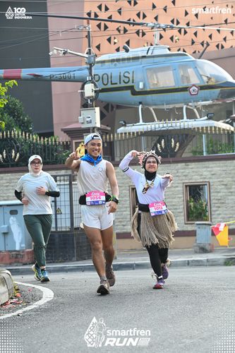 Race photo from Smartfren Run 2025 