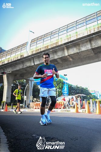 Race photo from Smartfren Run 2025 