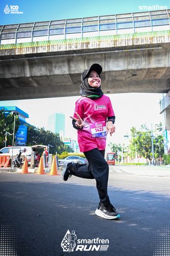 Race photo from Smartfren Run 2025 