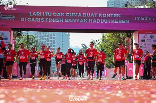Race photo from Smartfren Run 2025 