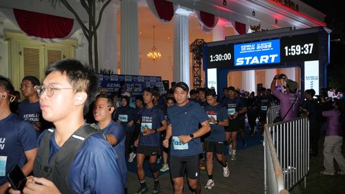 Race photo from KEMLU RUN 2025