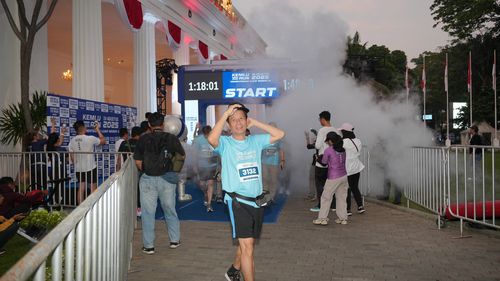 Race photo from KEMLU RUN 2025