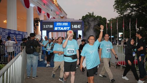 Race photo from KEMLU RUN 2025