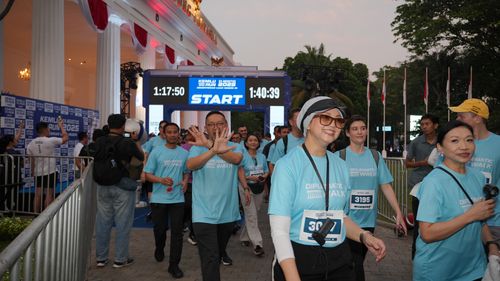 Race photo from KEMLU RUN 2025