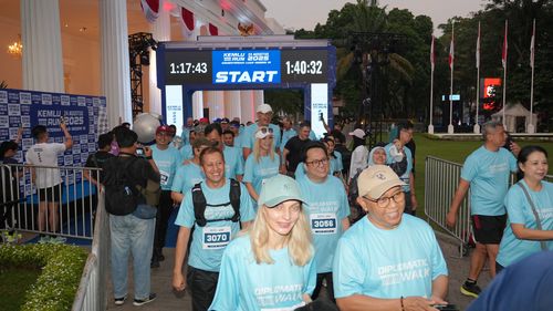 Race photo from KEMLU RUN 2025