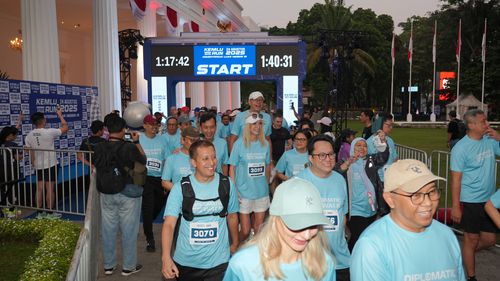 Race photo from KEMLU RUN 2025