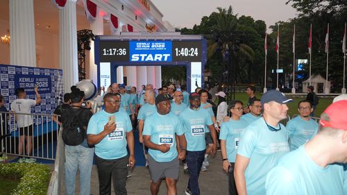 Race photo from KEMLU RUN 2025
