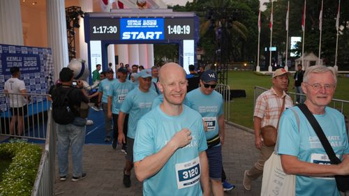 Race photo from KEMLU RUN 2025