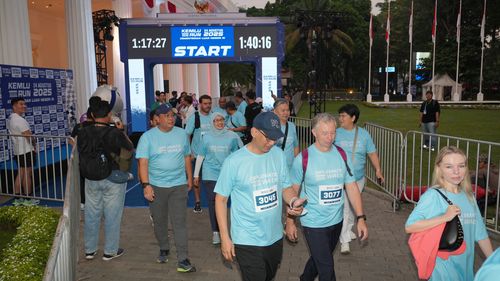 Race photo from KEMLU RUN 2025