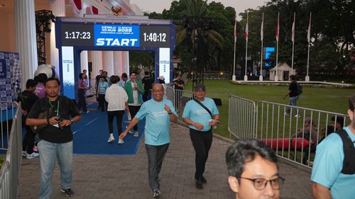 Race photo from KEMLU RUN 2025