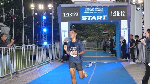 Race photo from KEMLU RUN 2025