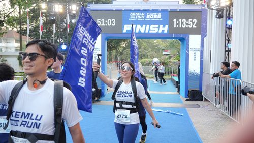 Race photo from KEMLU RUN 2025