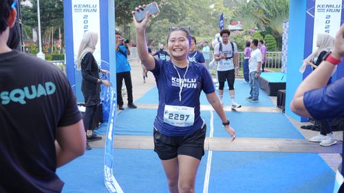 Race photo from KEMLU RUN 2025