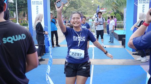 Race photo from KEMLU RUN 2025
