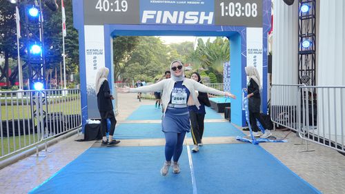 Race photo from KEMLU RUN 2025