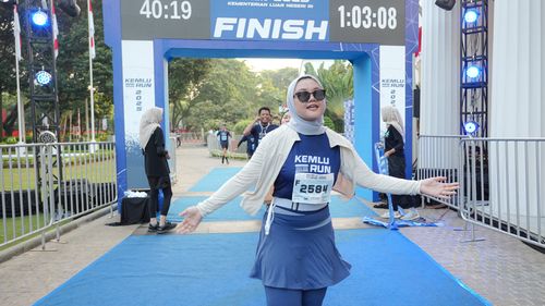 Race photo from KEMLU RUN 2025