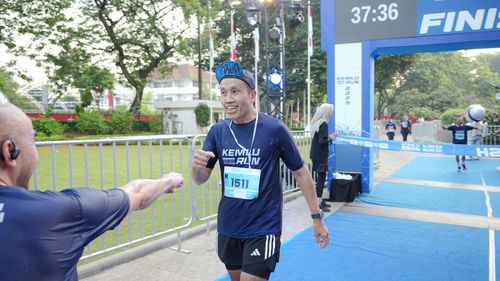 Race photo from KEMLU RUN 2025