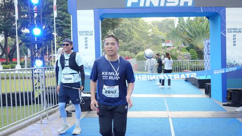 Race photo from KEMLU RUN 2025