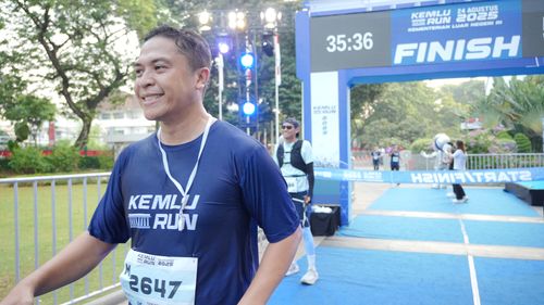 Race photo from KEMLU RUN 2025