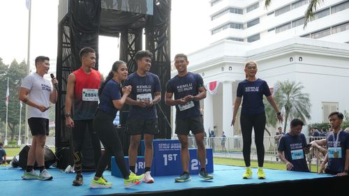 Race photo from KEMLU RUN 2025