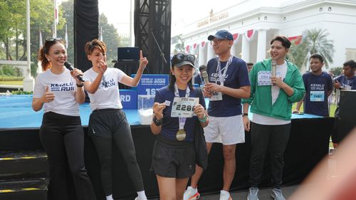 Race photo from KEMLU RUN 2025