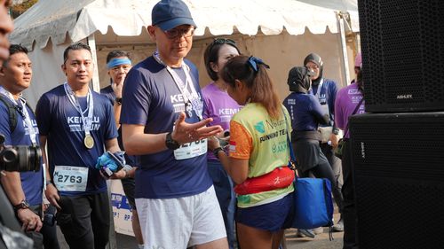 Race photo from KEMLU RUN 2025