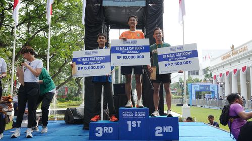 Race photo from KEMLU RUN 2025