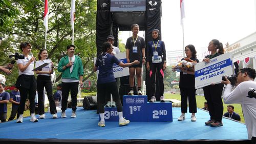 Race photo from KEMLU RUN 2025