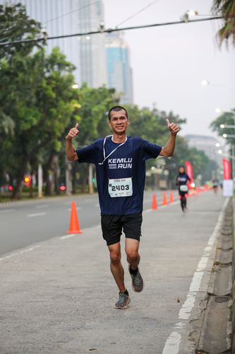 Race photo from KEMLU RUN 2025