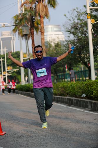 Race photo from KEMLU RUN 2025