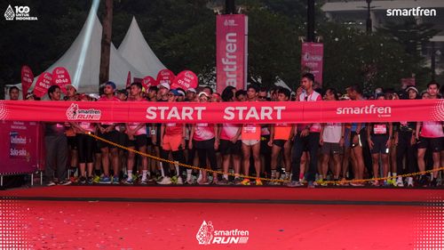 Race photo from Smartfren Run 2025 