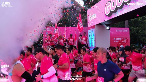 Race photo from Smartfren Run 2025 