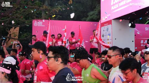 Race photo from Smartfren Run 2025 