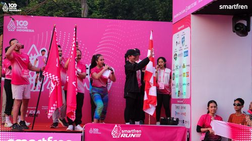 Race photo from Smartfren Run 2025 