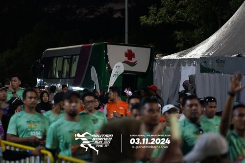 Race photo from Arutmin Borneo Run 2024