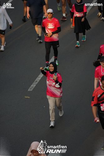 Race photo from Smartfren Run 2025 