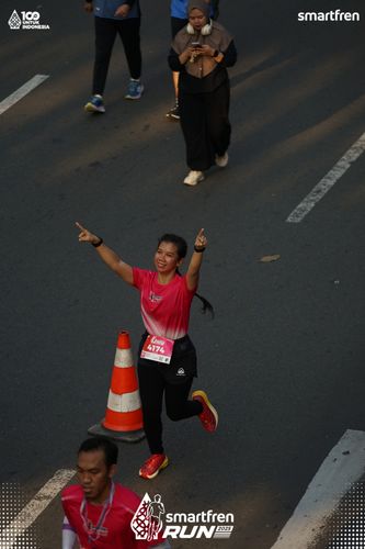 Race photo from Smartfren Run 2025 