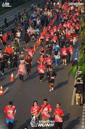 Race photo from Smartfren Run 2025 