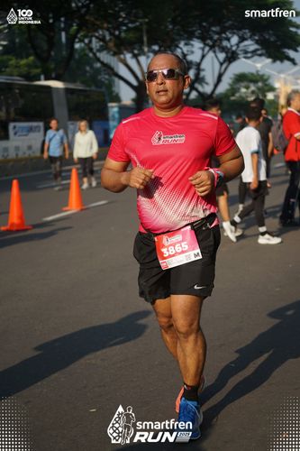 Race photo from Smartfren Run 2025 