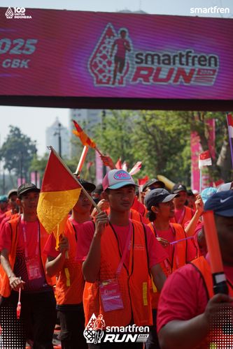 Race photo from Smartfren Run 2025 