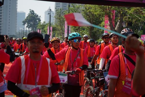 Race photo from Smartfren Run 2025 