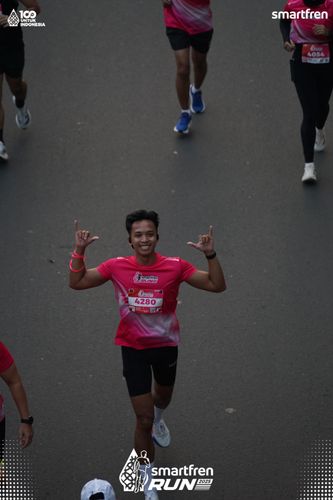 Race photo from Smartfren Run 2025 