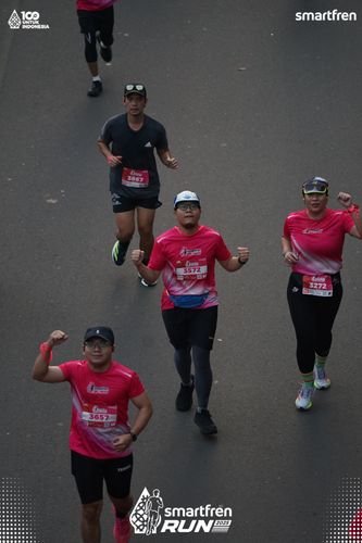 Race photo from Smartfren Run 2025 