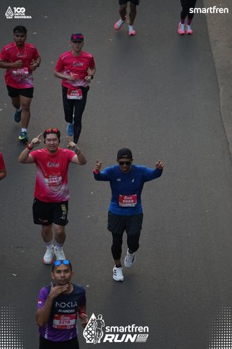 Race photo from Smartfren Run 2025 