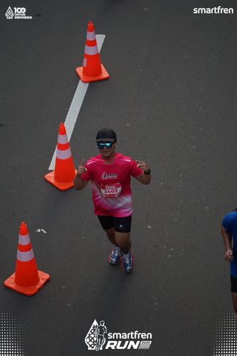 Race photo from Smartfren Run 2025 