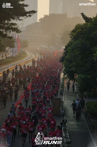 Race photo from Smartfren Run 2025 